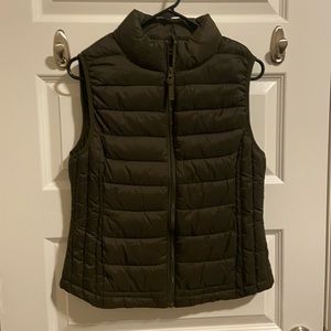 Girls dark green waterproof vest